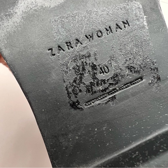 Zara Black Leather Ankle Boots With Fringes Size 40 (US 9) - Picture 8 of 11